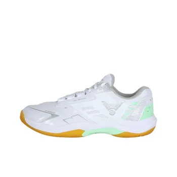 VICTOR Anti Slip And Wear Resistant Breathable Low Top Badminton Shoes Unisex White Fruit Green