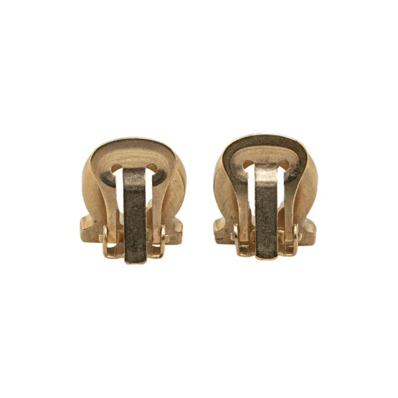 Ferragamo 20th Century Plated Gancini Clip On Costume Earrings-1