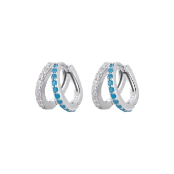 BKBU 925 Sterling Silver Needle Zircon Earrings Unisex