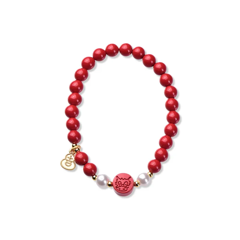 The Call Of The Heart Reconstructed Cinnabar Bracelets Unisex-12