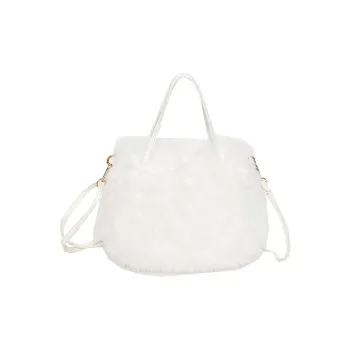 ALOENEY Faux Fur Shoulder Bag, Crossbody Bag, Handbag Regular Women's Multicolor