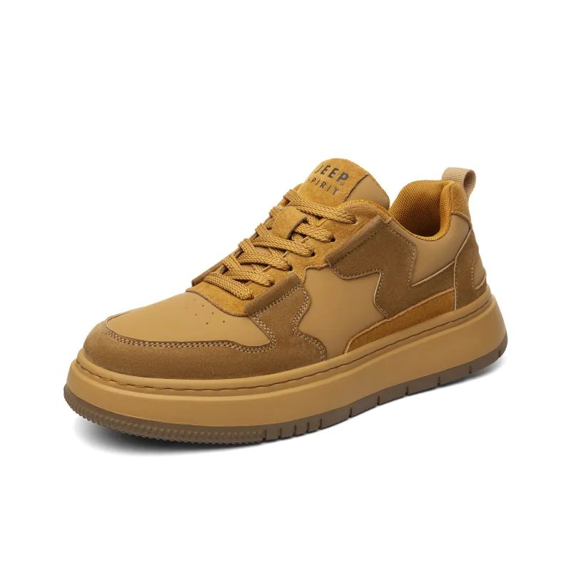 JEEP SPIRIT Skateboard Shoes Men Low Top Sunrise Yellow-2