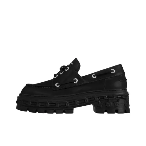 LOUIS VUITTON Record Boat Shoes Women's Black