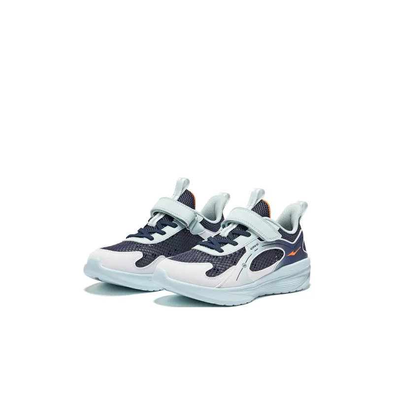 ERKE KIDS Slip Resistant Cushioning Abrasion Resistant Rebound Low Top Kids' Running Shoes Ink Blue/White Kids'-2