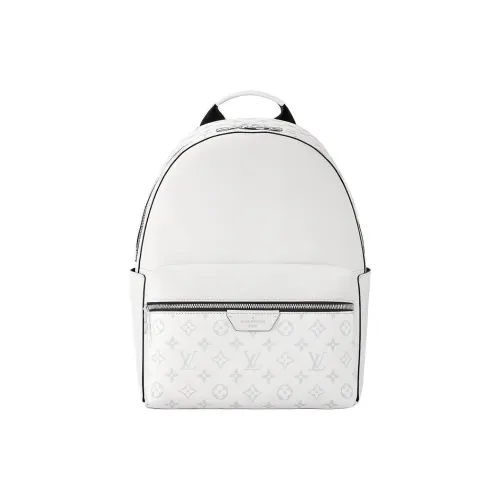 LOUIS VUITTON Discovery Leather Backpack Men's White