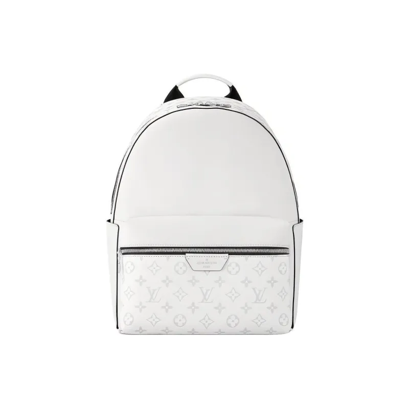 LOUIS VUITTON Discovery Leather Backpack Men's White-0