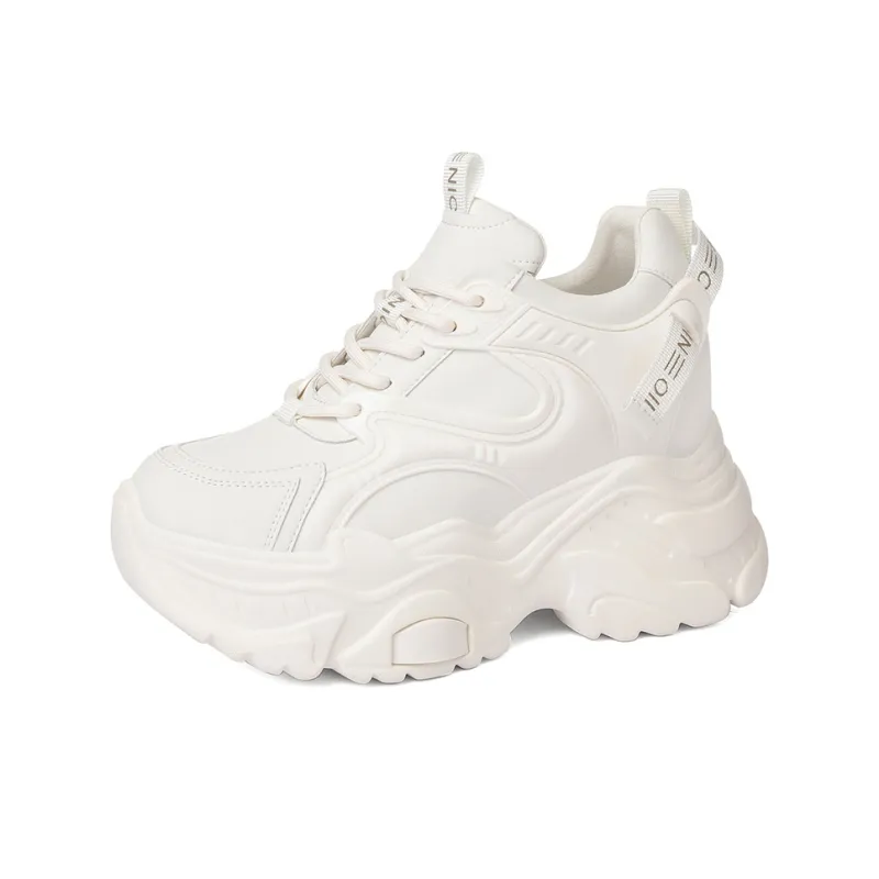 Golden Silk Rabbit Mid-Top Chunky Sneakers Women's-7