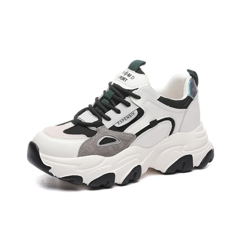Golden Silk Rabbit Cushioned Anti Slip And Wear Resistant Lightweight Low Top Chunky Sneakers Women's-0