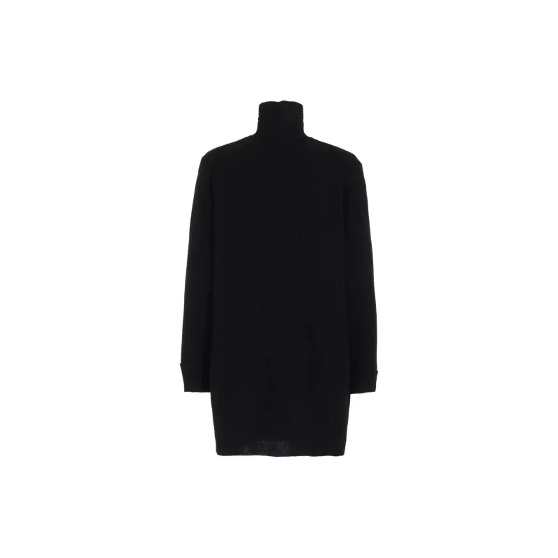 Yohji Yamamoto Drop Needle Turtleneck Knitted Cardigan-1