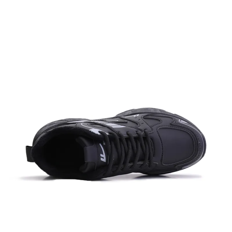 Warrior Trendy Casual Shoes Anti-Slip And Wear-Resistant Lightweight Low-Top Chunky Sneakers Women's Black-3