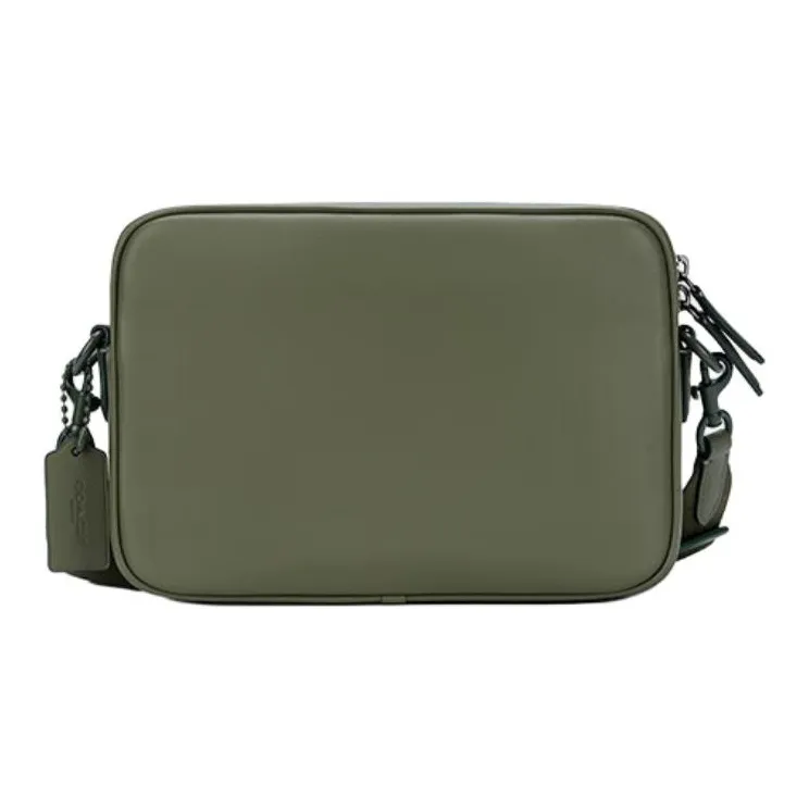 COACH Charter Glove Tanned Leather Handbag, Shoulder Bag, Crossbody Bag Medium Size Men's Green-2