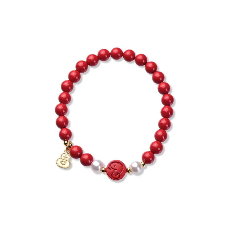 The Call Of The Heart Reconstructed Cinnabar Bracelets Unisex-15