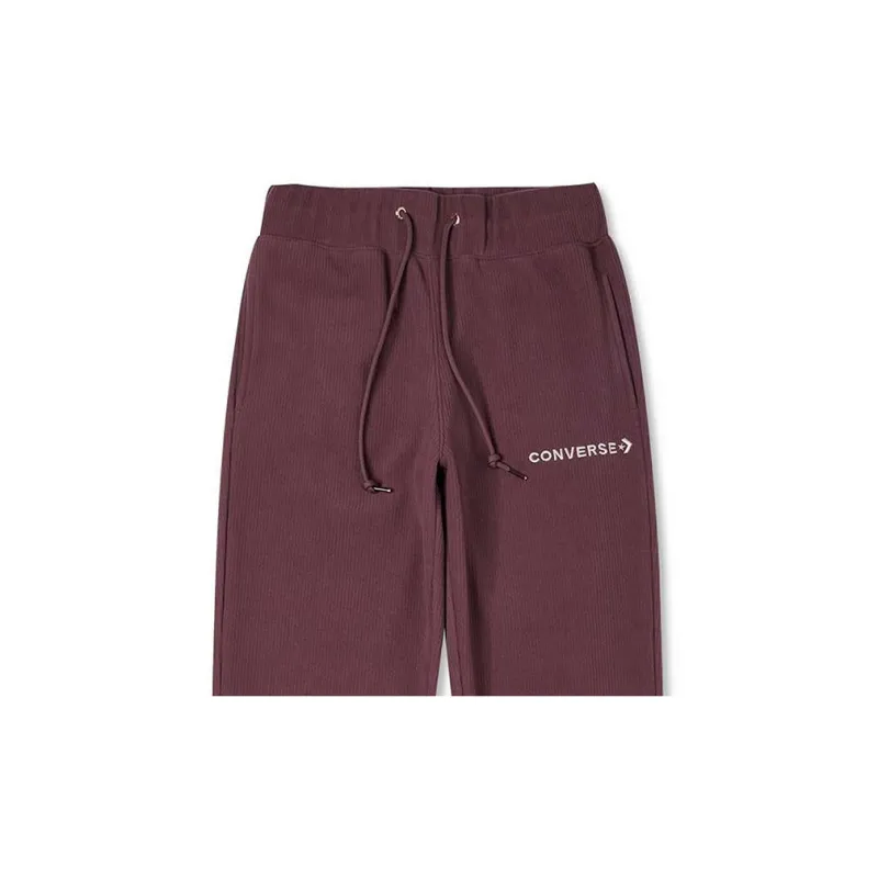 Converse Knitted Sweatpants Women's Burgundy-3