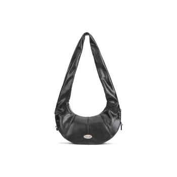 VANWALK PIZZA Series PU Dumpling Bag Shoulder Bag Regular Women's Black/White