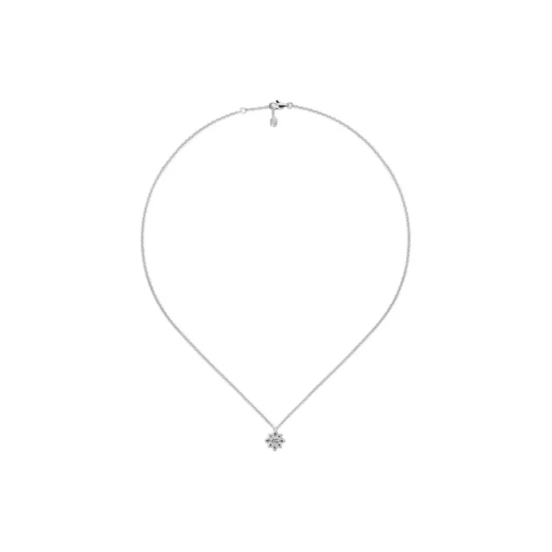 GUCCI 18K White Gold Necklaces Women's Silver-1