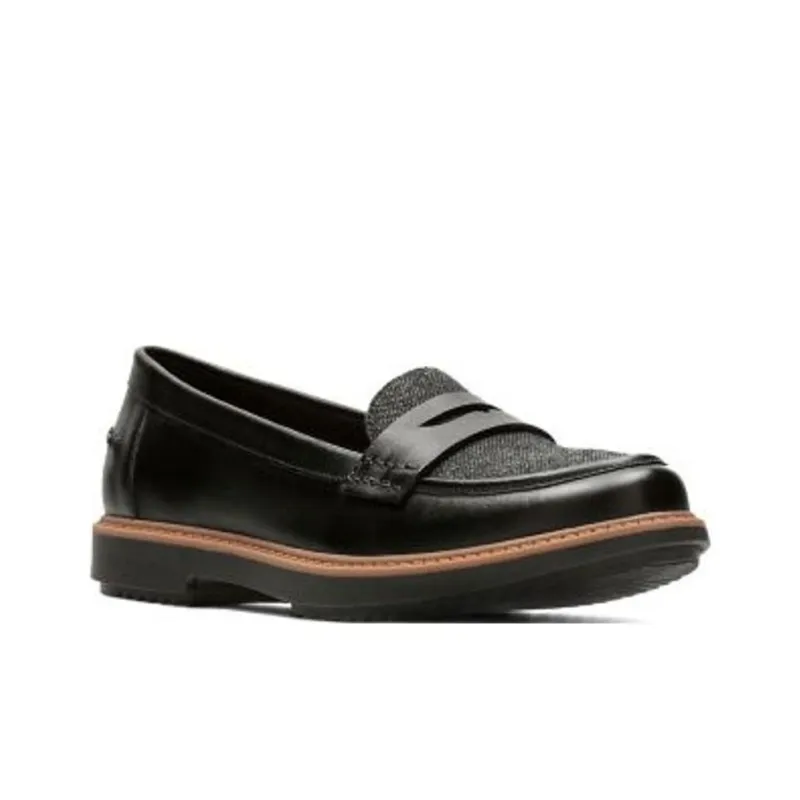 Clarks Raisie Eletta Loafers Women's Black-2
