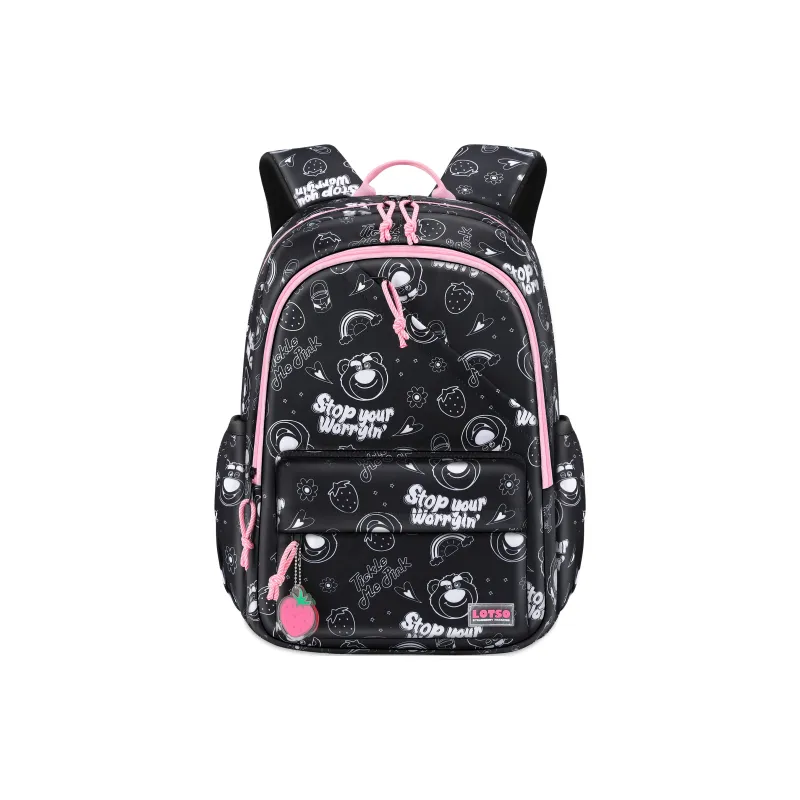Disney Strawberry Bear Series Backpacks [Fashion Trend]Lotso Black-1