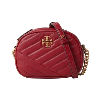 TORY BURCH Kira Lambskin Camera Bag, Shoulder Bag, Crossbody Bag Small Size Women's True Red