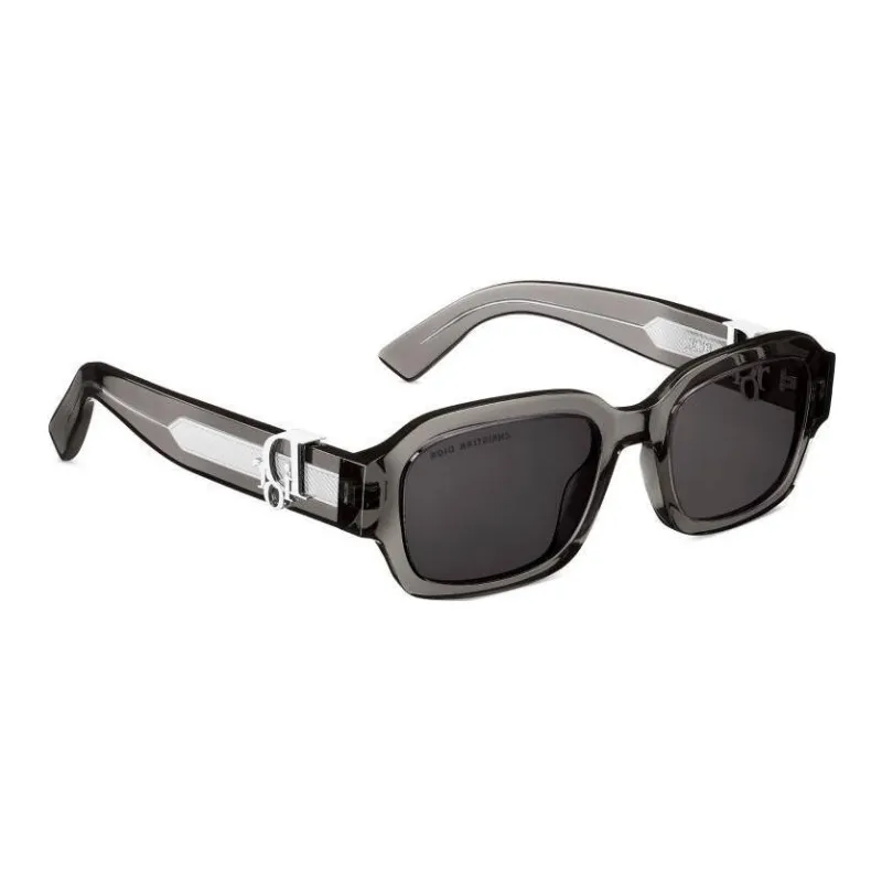 DIOR Metal Acetate Square Sunglasses Men's Gray-1