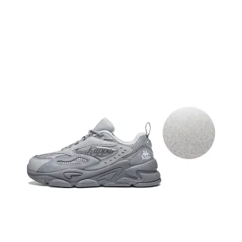 Kappa Anti Slip Wear Resistant Low Top Running Shoes Unisex Gray