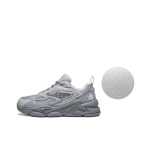 Kappa Anti Slip Wear Resistant Low Top Running Shoes Unisex Gray