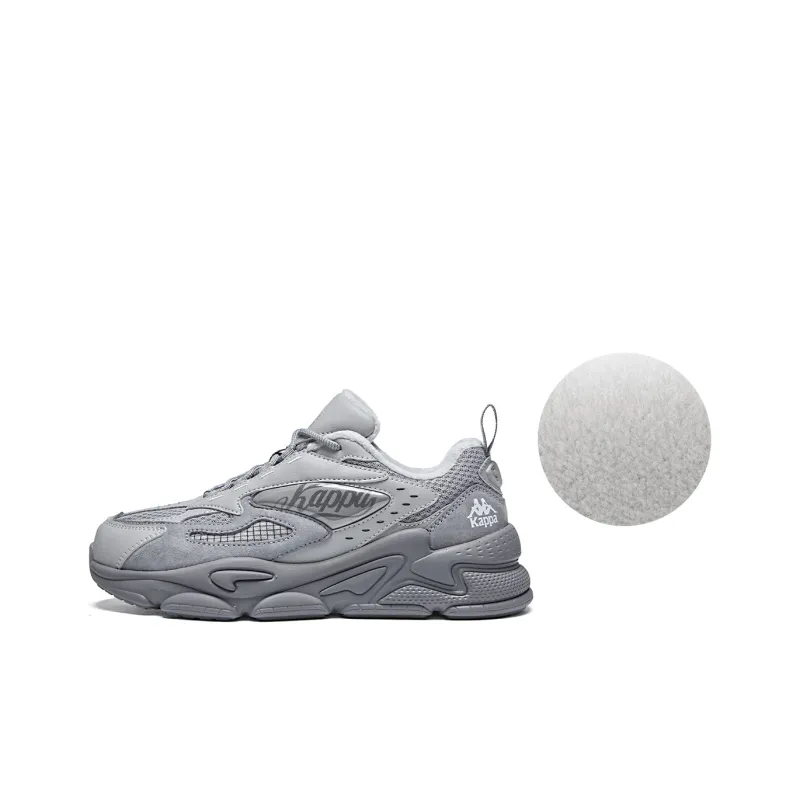 Kappa Anti Slip Wear Resistant Low Top Running Shoes Unisex Gray-0