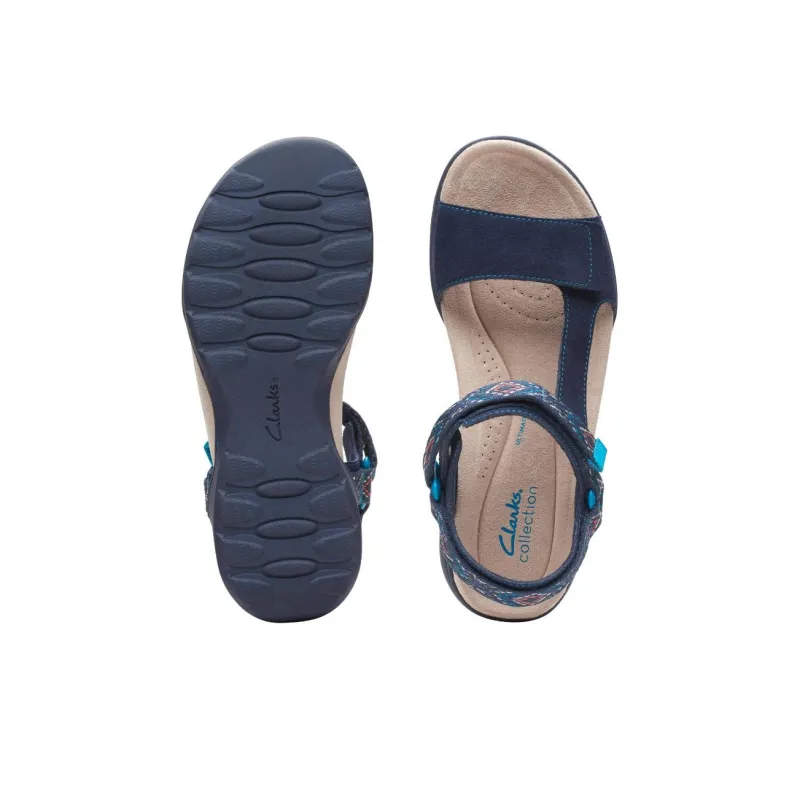 Clarks Amanda Step Beach Sandals Women's Blue-6