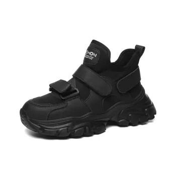 Golden Silk Rabbit Anti Slip And Wear Resistant Lightweight Height Increasing Mid Top Chunky Sneakers Women's