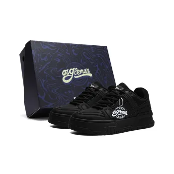 OUGLEMEN Lightweight Wear Resistant And Slip Resistant Low Top Skateboard Shoes Men's