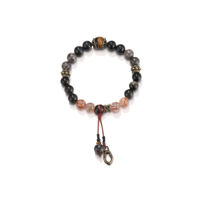 Clect Tiger's Eye Stone Jade Bracelets Unisex-2