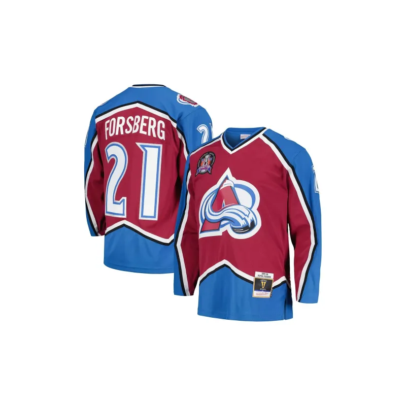 Mitchell Ness 1995/96 Peter Forsberg Colorado Avalanche Power Play Player Jersey-2