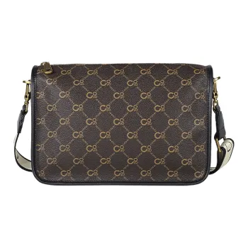 COOGI Synthetic Leather Handbag, Shoulder Bag Medium Size Women's Coffee