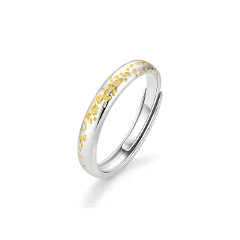 ZSY Silver 925 'Chung Ai Jiu Jiu' Eternal Love Ring Couple Couple Rings Men's