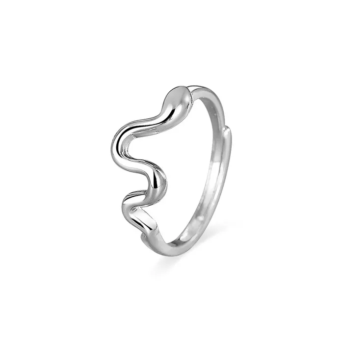 GLOIRE S999 Fine Silver Rings Women's Everyday Versatile Commute Bestie Same Style-0