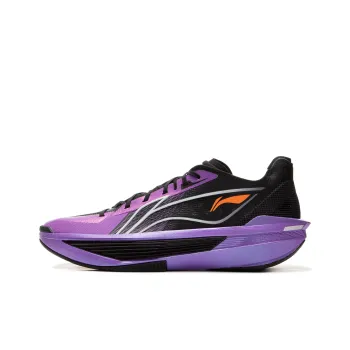 LiNing Ultra Light Cushioning, Slip Resistant, Abrasion Resistant, Rebound Grip Low Top Basketball Shoes Men's Purple