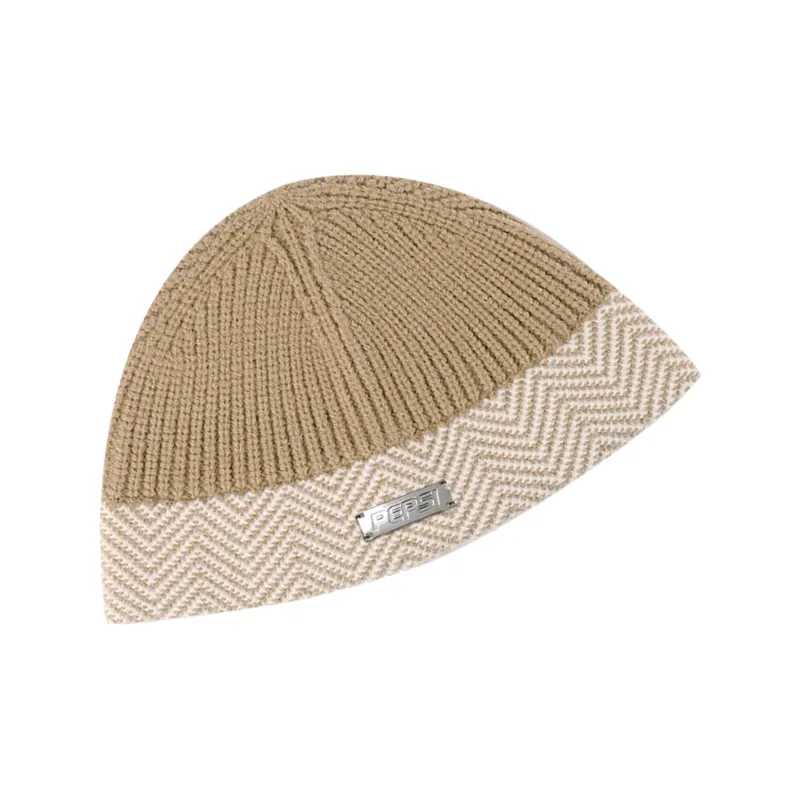 Pepsi Acrylic Beanies Unisex Khaki/Light Gray-2