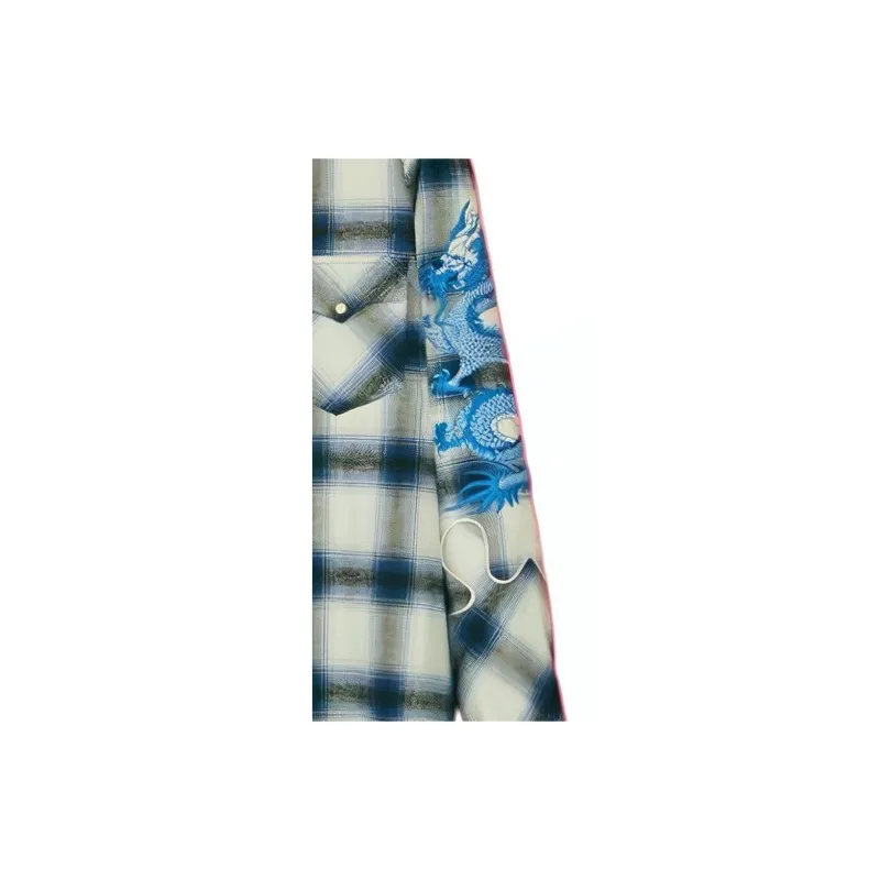 PALACE X GUCCI Embroidered Details Check Shirt-2