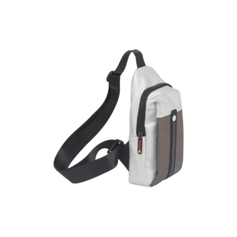 YEARCON Fabric Crossbody Sling Bag Small Size Men's Black/Silver/Coffee-6