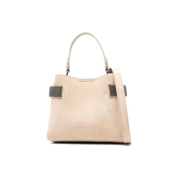 Brunello Cucinelli Essence Precious Bands Small Top Handle Bag
