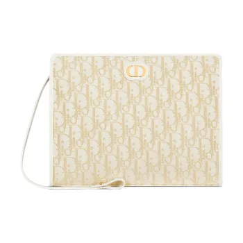 DIOR 30 Montaigne Cotton Clutch Women's Gold