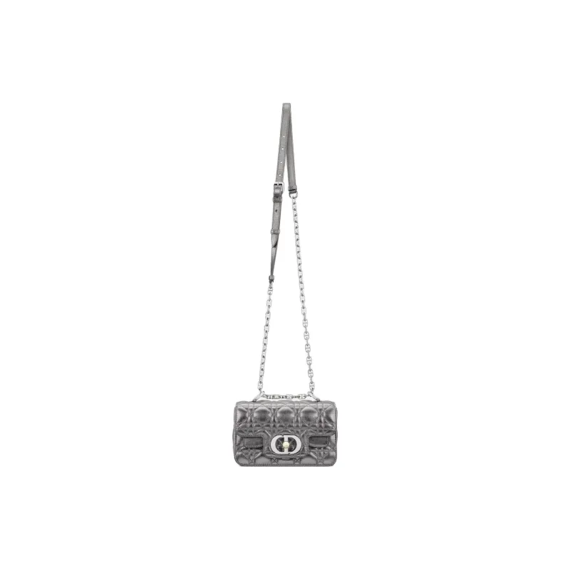 DIOR Jolie Calfskin Shoulder Bag, Crossbody Bag, Handbag Mini Women's Silver-1