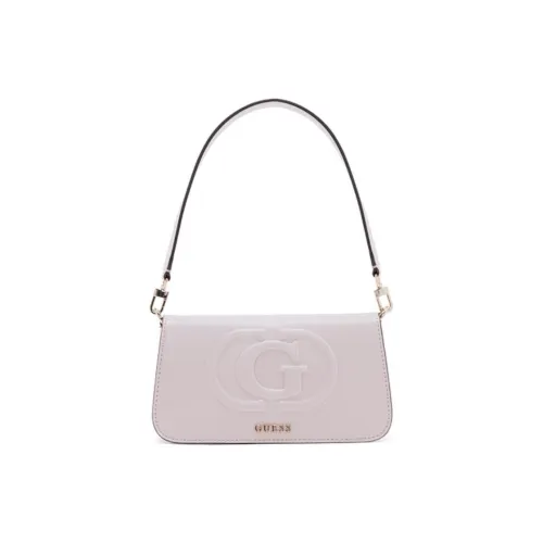 GUESS Artificial Leather Shoulder Bag Portable Crossbody Bag Shoulder Bag Medium Size Women's Ecru