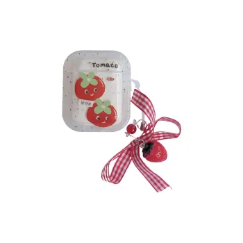 Baohuguang Compatible With AirPods 3/Pro 2/1 TPU Japanese And Korean Style Ins Ink Splatter Cute Tomato Headphone Cases