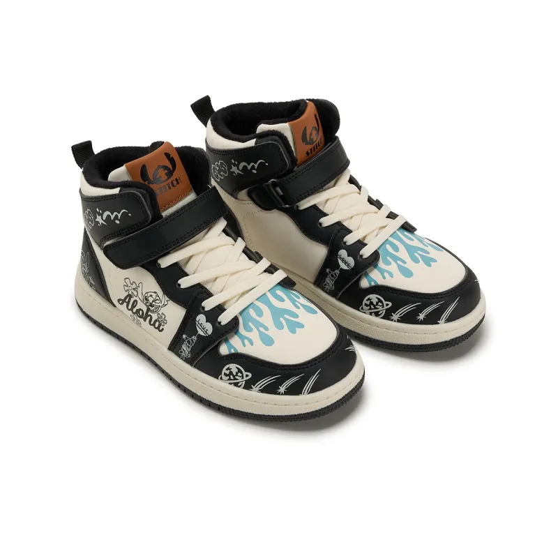 Disney Stitch Series Slip-Resistant Anti-Kick Cushioning Rebound Warm High-Top Kids' Skateboarding Shoes Kids'-15