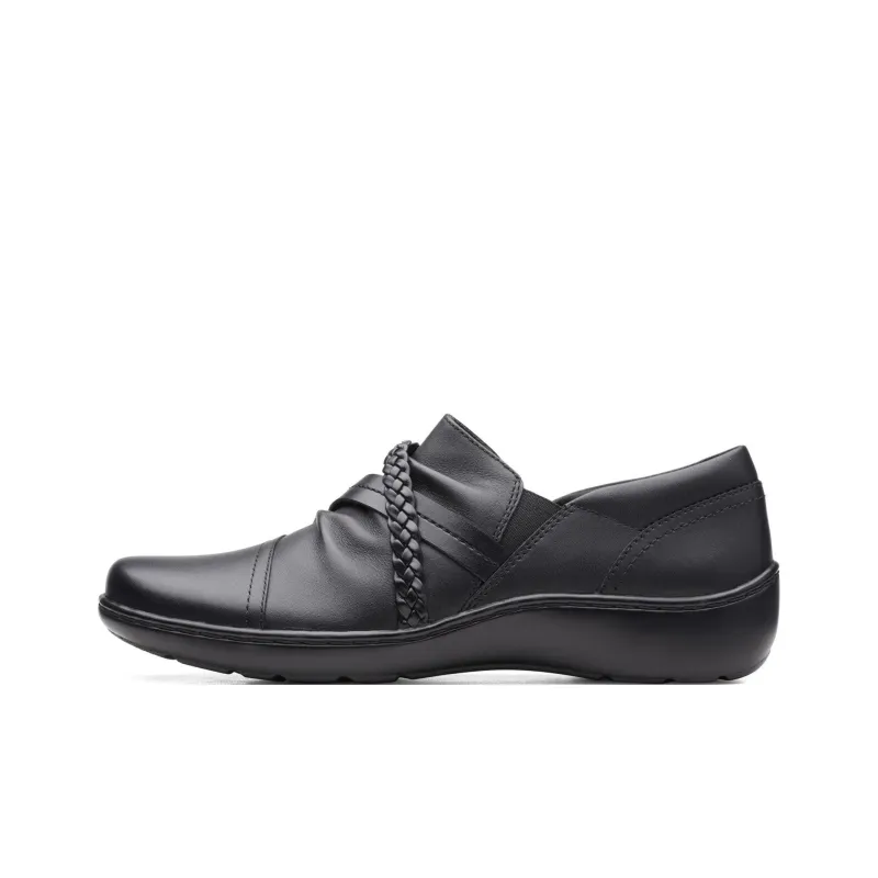Clarks Cora Braid Casual Single Shoes Women's Black-0