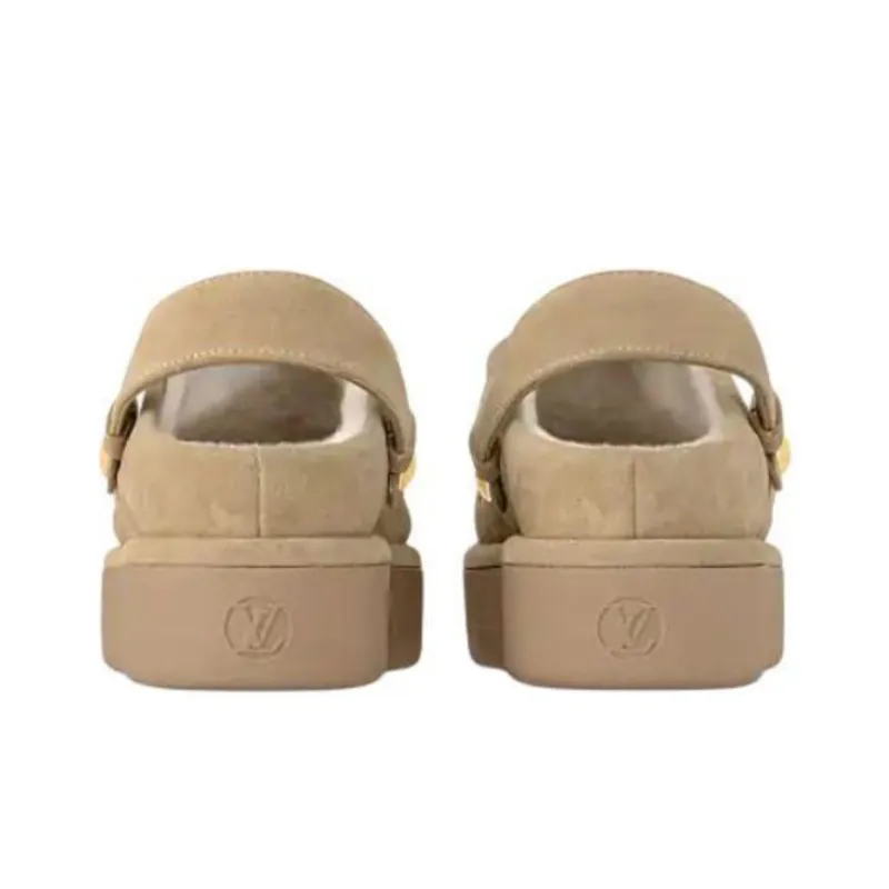 LOUIS VUITTON Aspen Casual Single Shoes Women's Brown-3