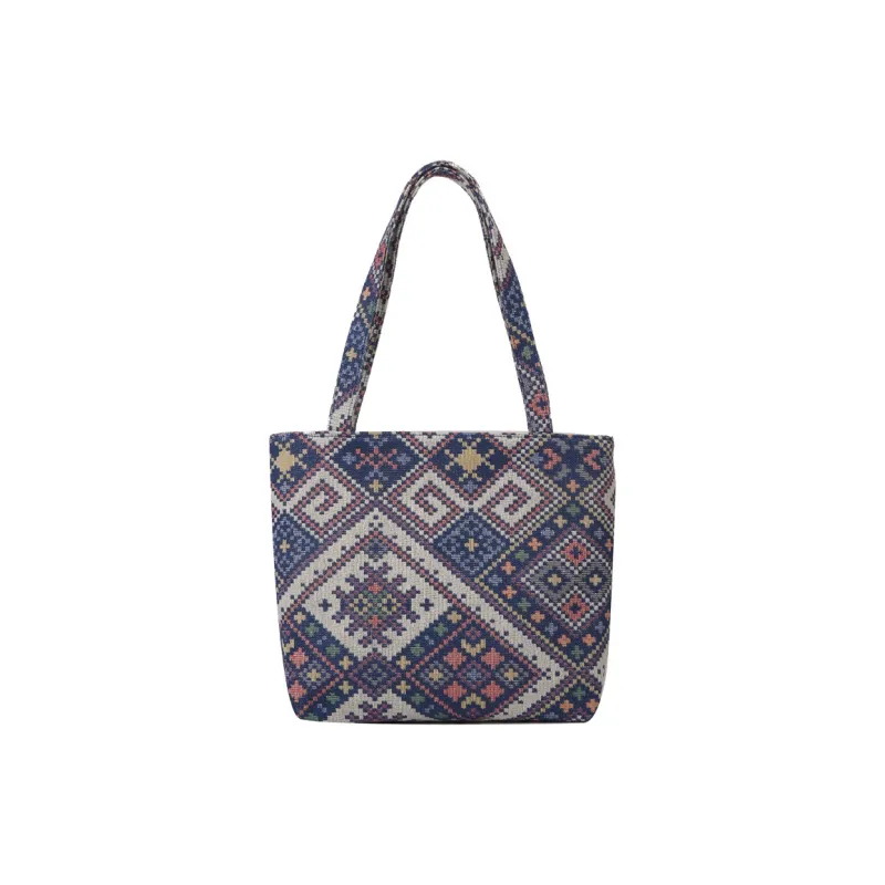 ALOENEY Canvas Bag, Tote Bag, Shopping Bag, Shoulder Bag Regular Women's Black/Red/Blue-7