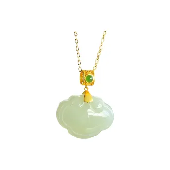 Jade Ink Love Chinese Fashion Trend Chinese Style Niche White Jade/Pale Greenish White Jade Unisex