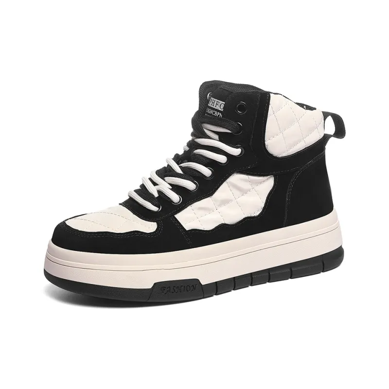 Golden Silk Rabbit Water-Resistant Cushioning Wear-Resistant Support High-Top Skateboard Shoes Women's-0