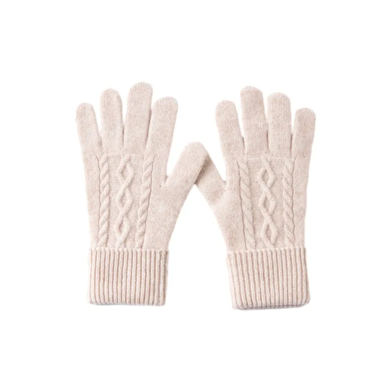 YUZHAOLIN Wool Knit Gloves Women's-0
